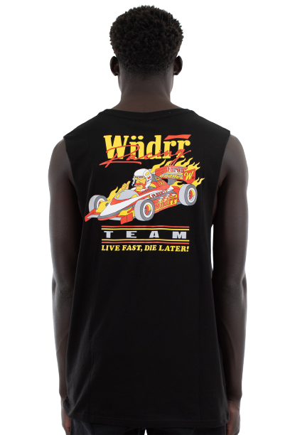 Wndrr Live Fast Muscle Top - Black