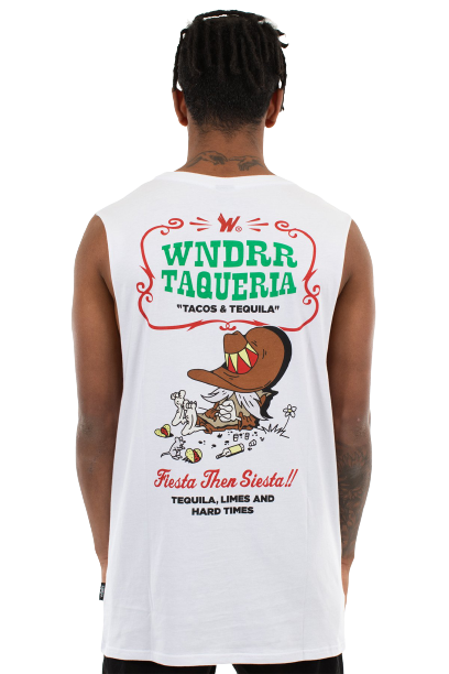 Wndrr Taqueria Muscle Top - White