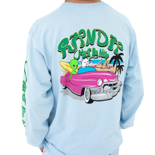 Nermrider Beach L/S Tee - Light Blue