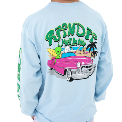 Nermrider Beach L/S Tee - Light Blue