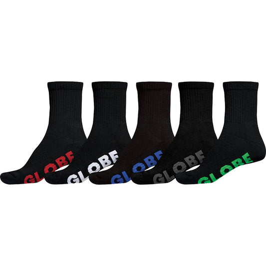 Globe Stealth Crew Sock 5 Pack 12-15