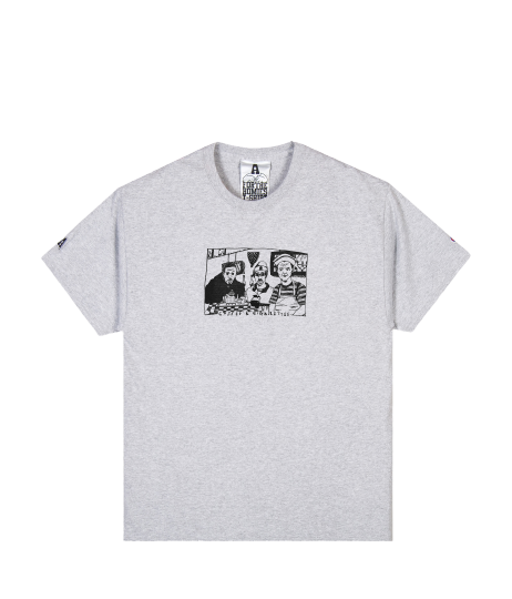 For The Homies Coffee & Cigarettes T-Shirt - Athletic Grey