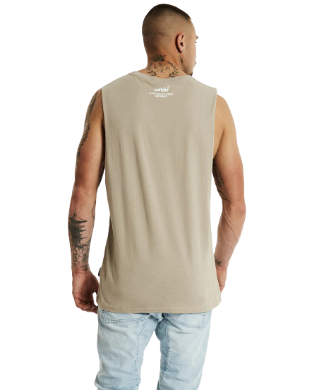 Bad Habits Muscle Top - Stone