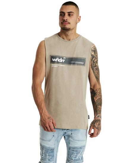 Bad Habits Muscle Top - Stone
